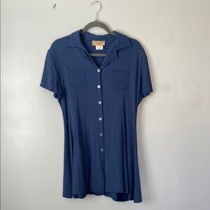 Vintage Gingham Button-Front Women’s Mini Dress